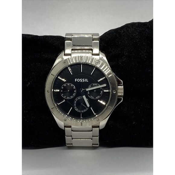Fossil BQ1299 Men's Silver Stainless Steel Analog Dial Quartz Genuine Watch EY73 - Picture 3 of 12
